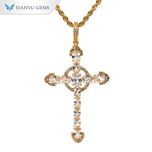 Collar con Colgante de Cruz Tianyu con Circonita Cúbica, un Collar de Cadena de Cuerda Clásico, Lujoso y Exquisito - Product Image 2