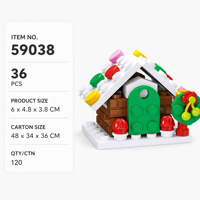 Ensembles de blocs de construction personnalisés, maison de Noël, jouets pour enfants, jouet de construction STEM, briques DIY OEM, kit de modélisme de Noël, cadeau à marque privée