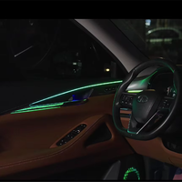 Kit de feux d'ambiance dynamiques multicolores Phantom pour voiture, 21 lumières, feuille de guidage lumineux, pour Nezha S 22-23, commande par écran, lampe intérieure LED