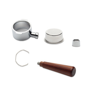 Portafilter Solid Wood Handle Stainless Steel 51mm Bottomless For Espresso Machine - Product Image 3