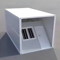Les fabricants fournissent des coques de maisons préfabriquées en conteneurs, des cabines mobiles en conteneurs non finies avec aération pour salle de stockage.