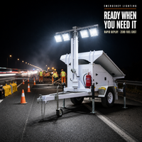 Tour d'éclairage solaire mobile portable d'extérieur MO-3300-4 avec LED IP65 pour l'éclairage de chantier