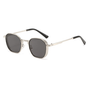 Lunettes de soleil SPUKA HR5667 rétro à monture métallique irrégulière, verres dégradés 2026, protection UV400, logo personnalisé - Product Image 3