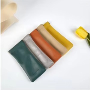 FORTE High Quality Pu Leather Jewelry Pouch Shrapnel Closure Cosmetic Storage Bag Ladies <b>Ring</b> <b>Watch</b> Gift Pouch - Product Image 2