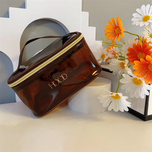 Sac à cosmétiques transparent multifonctionnel en plastique PVC Logo personnalisé - Product Image 1