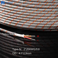 Fil de thermocouple industriel de type N pour chauffage de précision haute température 18AWG 20AWG 24AWG, anti-interférence, résistant à la flexion