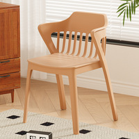Fauteuil en plastique moderne et simple, empilable, pour salle à manger, maison, bureau, hôtel, meubles en panneaux MDF