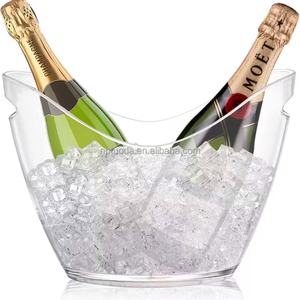 冰桶 4 升 香槟酒桶 透明塑料饮料桶 派对饮料冰桶 适用于葡萄酒、香槟或啤酒瓶 - Product Image 1