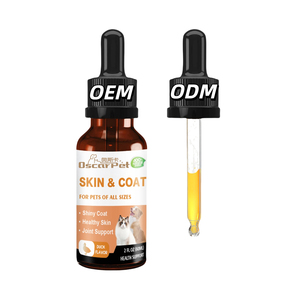 Supplément de soins de santé pour animaux de compagnie OEM/ODM pour application de santé de la peau et du pelage de chiens emballé dans des bouteilles - Product Image 1