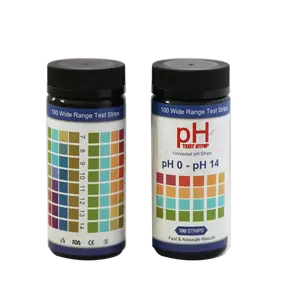 Hızlı pH test şeritleri pH 0-14 için yüzme havuzu, pH evrensel gösterge kağıdı