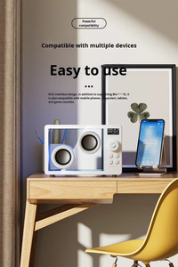 Reloj Despertador, <span class=keywords><strong>Altavoz</strong></span> Inalámbrico Transparente, Luz Ambiental, <span class=keywords><strong>Altavoz</strong></span> Portátil <span class=keywords><strong>para</strong></span> Computadora <span class=keywords><strong>de</strong></span> Escritorio, <span class=keywords><strong>Altavoz</strong></span> Portátil con Bajos Profundos y Sonido HiFi - Product Image 6