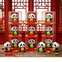 Panda solaire de 3 pouces qui bouge la tête automatiquement, figurine en plastique, ornement pour l'intérieur de la voiture, décoration de bureau à domicile, joli cadeau porte-bonheur