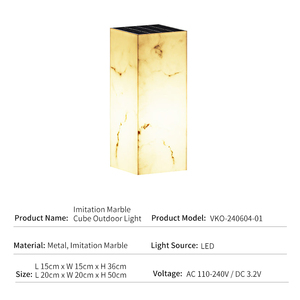 Lampadaire <span class=keywords><strong>LED</strong></span> d'extérieur en métal, imitation marbre, style nordique, pour villa, cour, aménagement paysager, décoratif, étanche, pour pelouse - Product Image 2