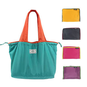 Tùy Chỉnh Lớn Gấp Tote Túi Nhà Bếp Có Thể Gập Lại Túi Hàng Tạp Hóa Túi Tái Sử Dụng Dây Kéo <span class=keywords><strong>Nylon</strong></span> Mua Sắm Túi - Product Image 2