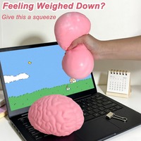 Jouet Squishy Cerveau Géant Viral Rose Réaliste, Jouet à Presser Surdimensionné pour Farces, Cadeau Amusant, Anti-Stress pour Adultes
