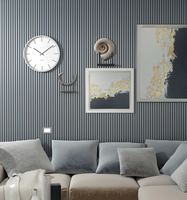 Panneau mural décoratif WPC à texture bois naturel, moderne, imperméable et ignifuge, pour fond TV et cloison intérieure domestique
