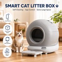Litière automatique intelligente pour chat, autonettoyante, anti-odeur, anti-pincement, toilette sécurisée pour animaux de compagnie avec contrôle par application pour les acheteurs en gros
