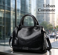 Tas Tangan Wanita Vintage Berdetail Stud, Tali Lepas Pasang, Pegangan Atas, Tas Selempang untuk Kerja Kantor, Perjalanan Sehari-hari, Grosir