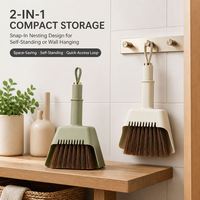 Brosse de nettoyage de bureau anti-poussière fine avec pelle et peigne à dents pour clavier, ordinateur portable, bureau, table et nettoyage des petits coins