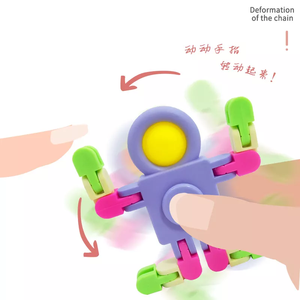 Jouets <span class=keywords><strong>Bb</strong></span> Fidget Spinners transformables en <span class=keywords><strong>robot</strong></span> à chaîne, jouets à bulles à pousser, jouets à chaîne pour le bout des doigts, <span class=keywords><strong>robot</strong></span> à chaîne - Product Image 5