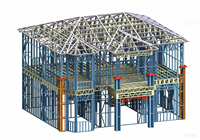 Infrastructure préfabriquée en acier léger CE/ASTM pour villas modernes, immeubles de bureaux, mégafabriques, écoles, hôpitaux, projets rapides