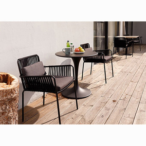 Table et chaise d'extérieur Combinaison moderne simple jardin extérieur terrasse loisirs meubles en rotin balcon chaise en rotin - Product Image 3