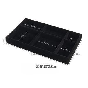 HKZB New Flannel Display Tray Divided <b>Storage</b> Box For Rings Stud Earrings Dangle Earrings <b>Necklaces</b> And Pendants - Product Image 4