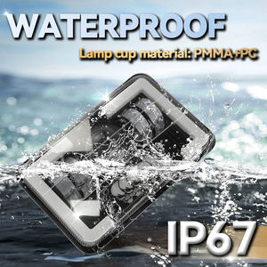 Phares LED carrés 5x7 5,75 pouces, clignotants crâne, feux de travail, 12V 45W, ampoule H4 6000K, ajustement universel pour - Product Image 4