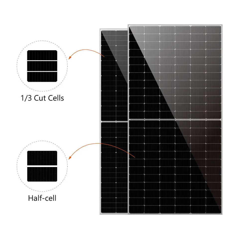 Großhandel 350w 450w 550W 600w 670w Bifacial Tragbares gebrauchtes Solarpanels ystem Halb zellen mit Balkon halterung