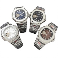 Montre automatique pour homme BLIGER carrée 25-29 mm en acier inoxydable NH38, analogique, verre saphir multicolore, mécanique, lumineuse