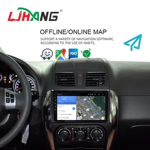 LJHANG 안드로이드 11 자동차 멀티미디어 플레이어 스즈키 SX4 2006-2013 2014 2 Din 자동차 라디오 GPS 네비게이션 스테레오