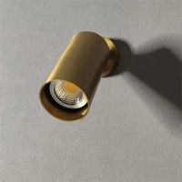 Luminaires de plafond modernes minimalistes 360 °   Spot LED rotatif doré pour plafond, 5W, ampoule E27 remplaçable, éclairage mural