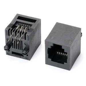 1 port pcb jack rj45 Modular Jack rj11 rj12 jaringan plug ethernet rj45 konektor 6p4c konektor rj45 wanita