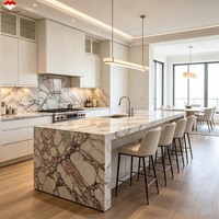 Losas Grandes de Calacatta Viola a Medida con Superficie Pulida para Isla de Cocina, Mesa de Comedor, Baño, Encimeras de Lavabo Modernas