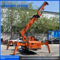 Grue araignée télécommandée de 1,2 tonne à 3 tonnes, grue à bras articulé, petite grue araignée de 3 tonnes