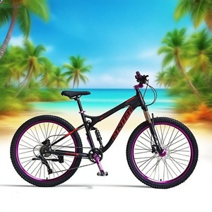 Bicicleta de Montaña con Suspensión Trasera, Doble Amortiguación, Frenos de Disco, Cuadro de Acero de Alto Carbono, para Hombres y Niños, 12 Velocidades, para Caminos Forestales - Product Image 2
