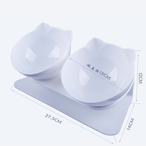Alimentador de mascotas Abs, protector de cuello multiusos, diseño de inclinación de 15 grados, tazón doble para cachorros y gatos, transparente, gran oferta - Product Image 4