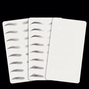 Etiqueta privada tatuaje falso piel Color blanco Microblading práctica pieles 16*15 2mm silicona doble cara ceja Pmu entrenamiento - Product Image 1