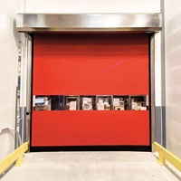 Porte à grande vitesse en PVC haute résistance, résistante au vent et à la rouille, pour application industrielle extérieure
