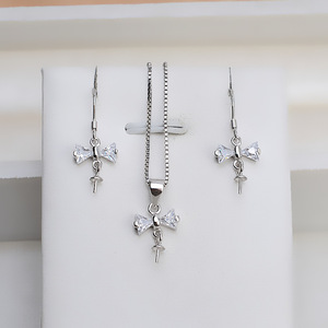 Boucles d'oreilles Wenchi en argent S925, petite fleur, accessoires de bijoux en perles DIY pour femme, pendentif, bague, modèle 15796 - Product Image 2