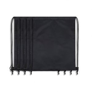 Minimalist Style <b>Drawstring</b> Lightweight Durable Black Polyester <b>Backpack</b> Bags for Sport /Travel - Product Image 2
