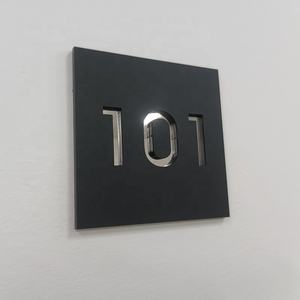 Kexian Low MOQ acrilico numero civico targhe segno segnaletica stradale segnaletica acrilica per i numeri di strada della porta di casa dell'hotel - Product Image 3