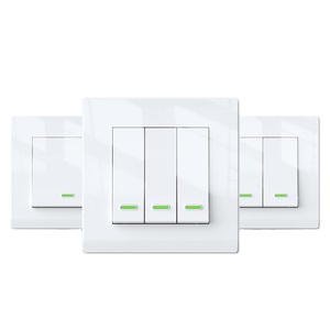 Oem ODM EU EK 86*86 Mét Trắng nhựa <span class=keywords><strong>Wifi</strong></span> chuyển đổi thông minh push button chuyển làm việc với Google trợ lý Alexa Đối với trang chủ - Product Image 2