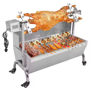<span class=keywords><strong>Barbecue</strong></span> électrique rotatif automatique en acier inoxydable au <span class=keywords><strong>charbon</strong></span> de bois pour usage commercial en intérieur - Product Image 1