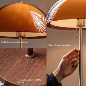 Lámpara de Pie LED Moderna con Diseño Francés Antiguo, Base E27, Pantalla de Madera, Luz Blanca Cálida Regulable para Uso en Almacenes - Product Image 4