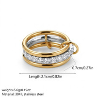 Bagues personnalisées pour femmes, ensemble de bagues en or et argent, motif galaxie, avec pierres en zircone cubique, bijoux