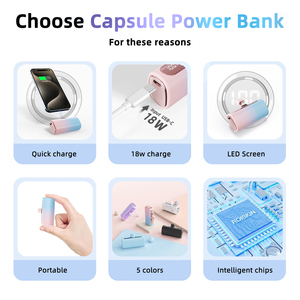 Type-c 18 Wát sạc nhanh 5000mAh <span class=keywords><strong>Mini</strong></span> ngân hàng điện cho <span class=keywords><strong>iPhone</strong></span> di động BATTERIE externe bán buôn điện thoại di động ngân hàng điện - Product Image 4