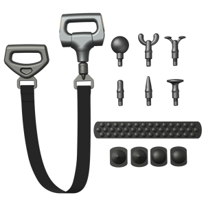 Handgeführte Ganzkörper-Übungsbänder Massagegerät Nacken Rücken tiefes Gewebe Perkussion Massagepistole mit Vibrationsgürtel - Product Image 1