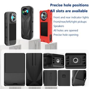 เคสซิลิโคนป้องกัน AMPHO + ฝาครอบเลนส์ + สายคล้องคอสำหรับกล้องแอคชั่น Insta 360 One X5 - Product Image 2