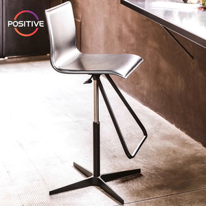 Tabouret <span class=keywords><strong>de</strong></span> <span class=keywords><strong>bar</strong></span> <span class=keywords><strong>scandinave</strong></span> <span class=keywords><strong>de</strong></span> luxe léger, <span class=keywords><strong>chaise</strong></span> <span class=keywords><strong>de</strong></span> <span class=keywords><strong>bar</strong></span> haute moderne et simple, pivotante, en acier au carbone, pour hôtel et salle à manger - Product Image 1
